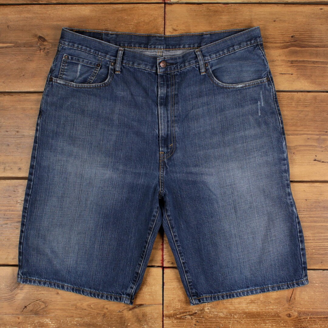 Levi's 569 Denim Jorts 40 Mens 00s Blue Baggy Bermuda Zip Fly