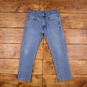 Vintage Levis 505 Jeans 34 x 30 Medium Wash Straight Blue Red Tab Denim