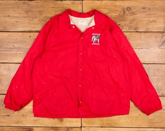 Vintage King Louie Pro Fit Windbreaker Jacket XL 70s USA Made Red