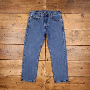Vintage Levis 505 Jeans 34 x 29 Stonewash Straight Blue Red Tab Denim