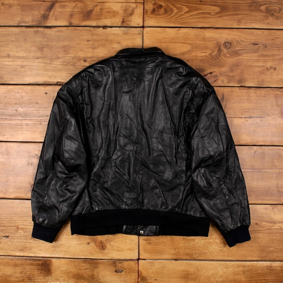 Vintage U2 Wear Me Out Leather Jacket L 90s Bomber Black - Etsy Israel