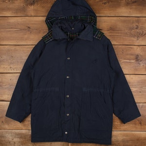 Vintage London Fog Coat L Gorpcore 90s Full Zip Blue Outdoor Hiking