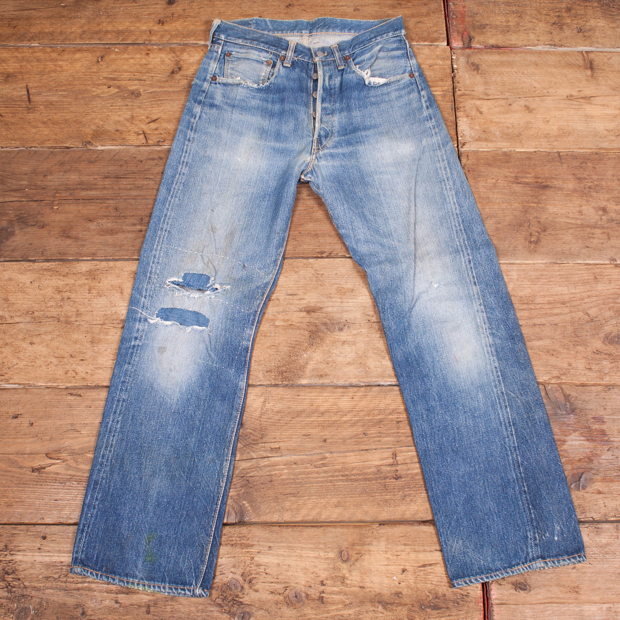 Image of Levis True Vintage 1950's Big E 501Xx Hidden Rivet Denim Jeans. 30 X 31. Hw32