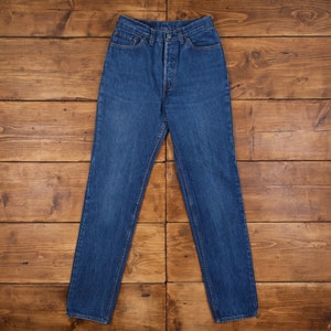 Vintage Levis 501 JEANS 90s High Waist Slim Straight Leg All Sizes 