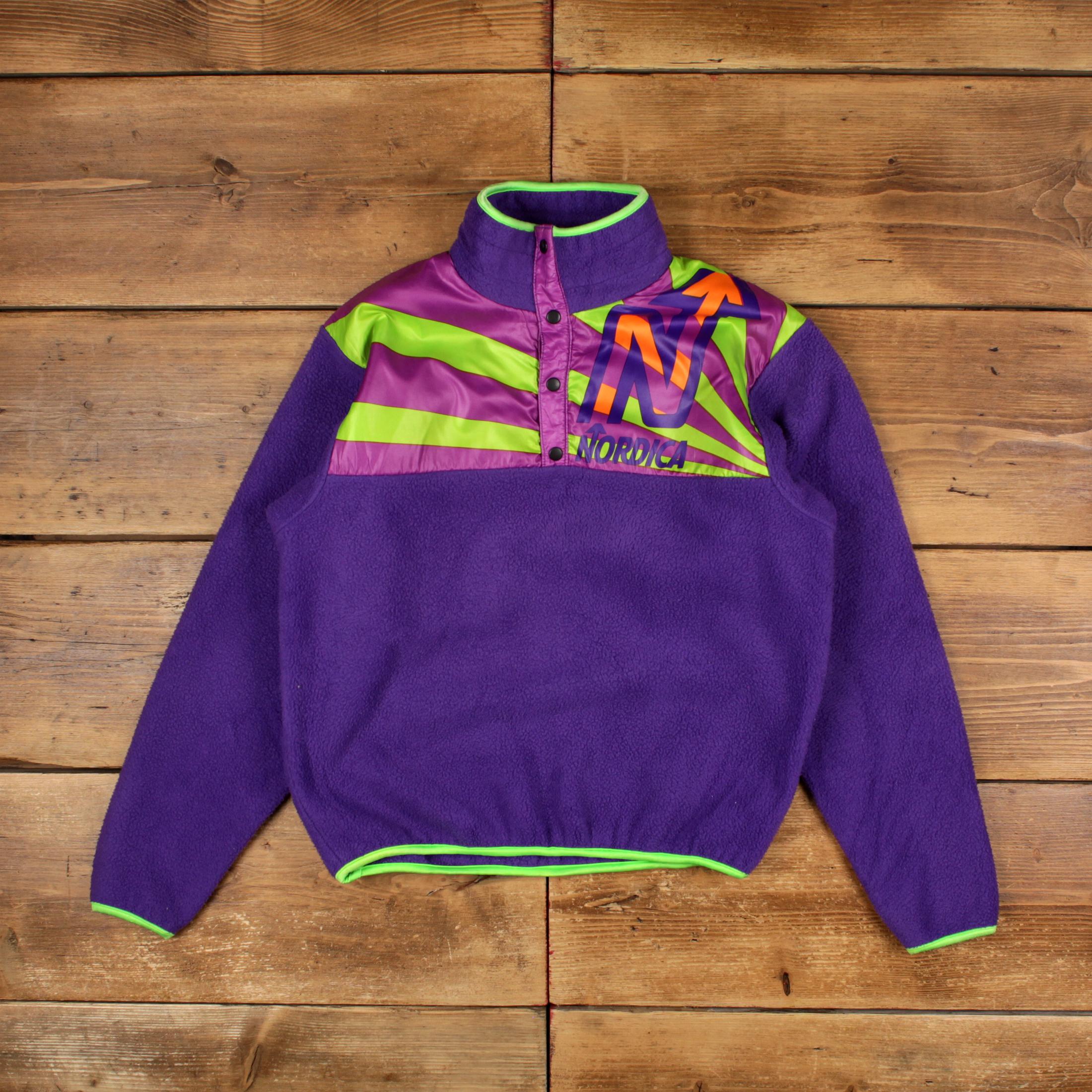 Vintage Polar Plus Outdoor Jacket S 90s T Snap Fleece Geometric