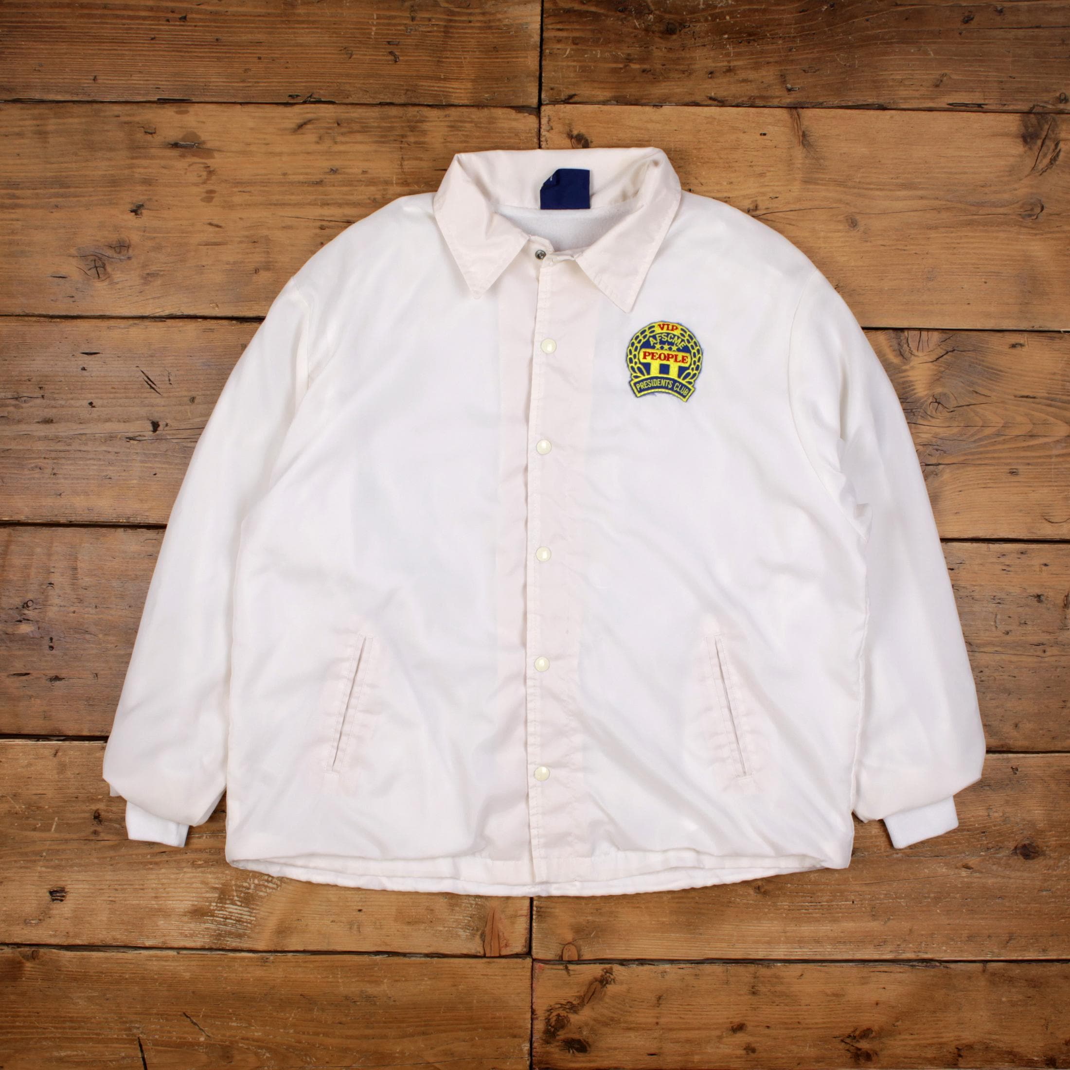 Vintage Unite Coach Jacket XL 90s Trade Union Logo White - Etsy