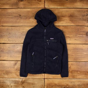 Vintage Patagonia Outdoor Jacket XS Deep Pile Fleece Blue