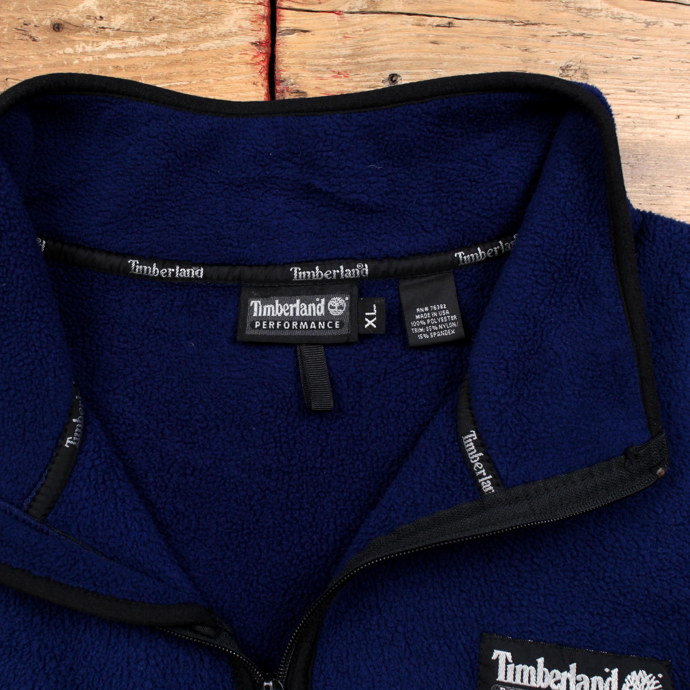 Vintage Timberland Outdoor Gilet XL 90s Fleece Vest USA Made Blue 