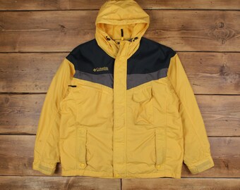 Vintage Columbia Outdoor Jacket L Windbreaker Yellow