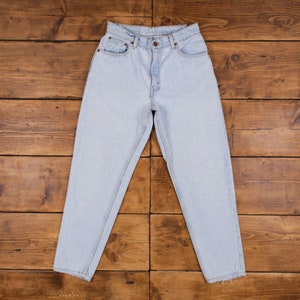 Vintage Levis 550 Jeans 29 x 29 USA Made 90s Light Wash Tapered Blue Womens