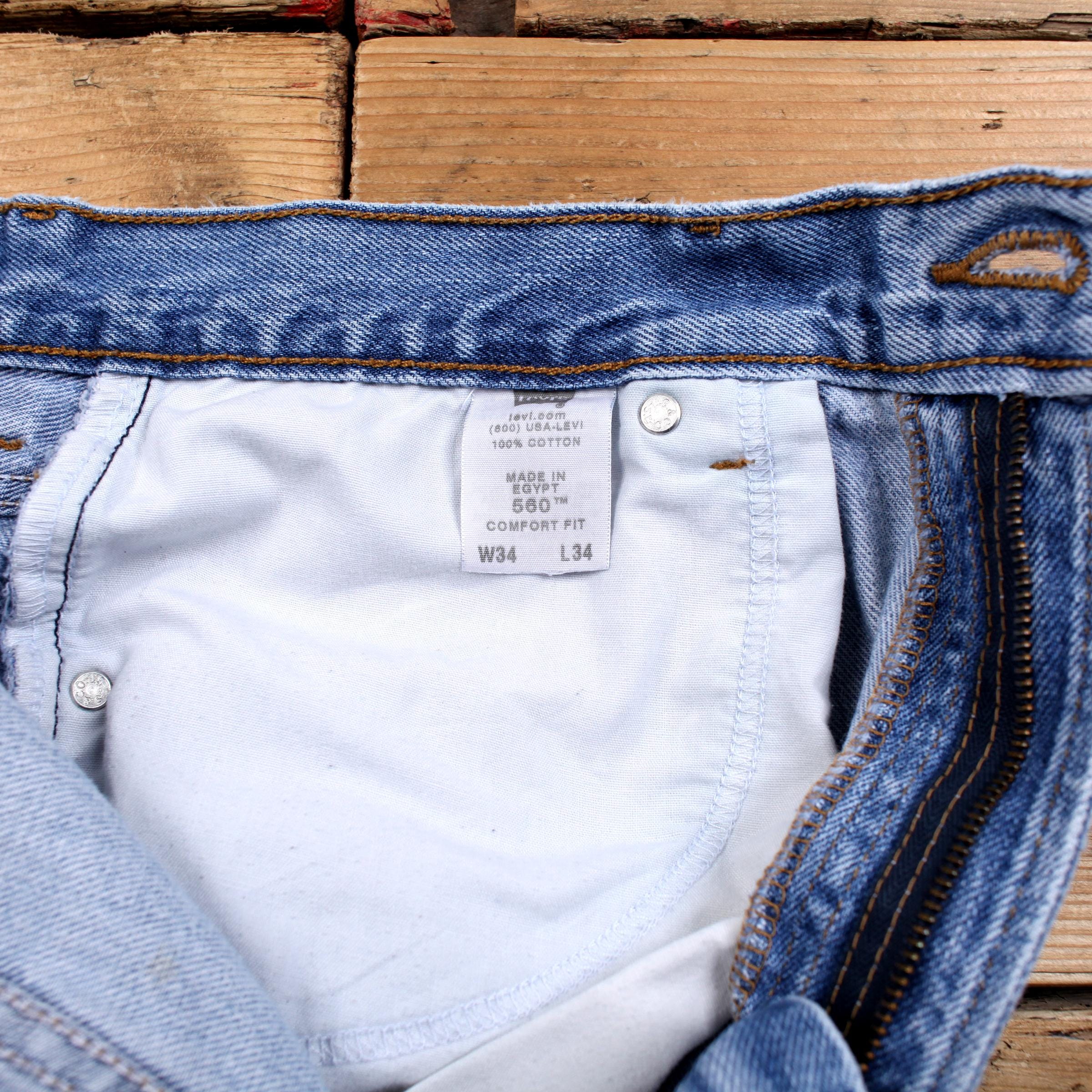Levis 560 Jeans 34x34 Mens 00s Blue Relaxed Comfort Fit Stonewash 