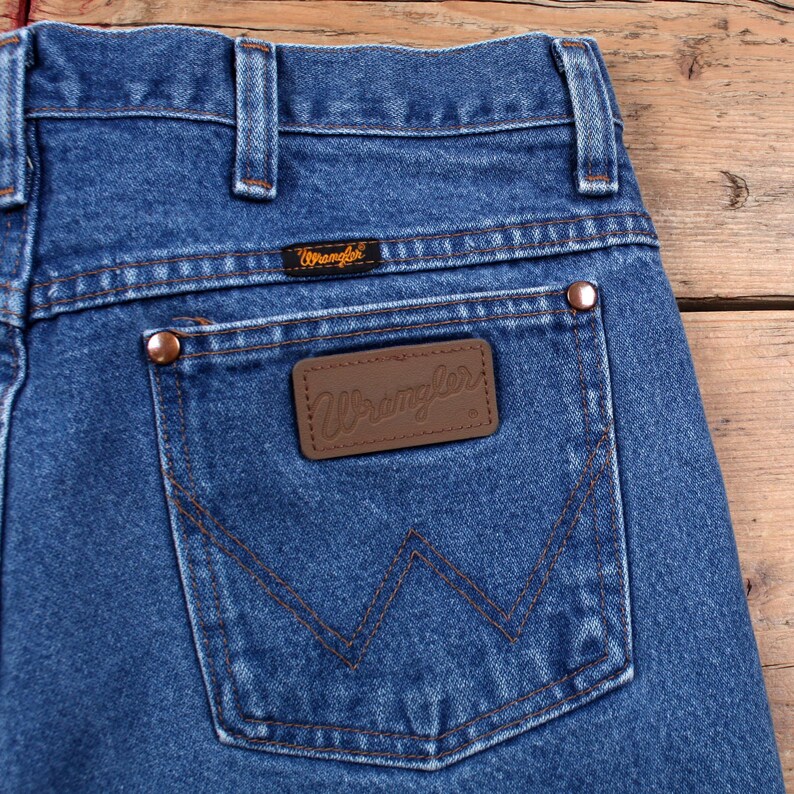 Vintage Wrangler Jeans 32x32 90s Blue 934den Straight Stonewash Western Denim image 4