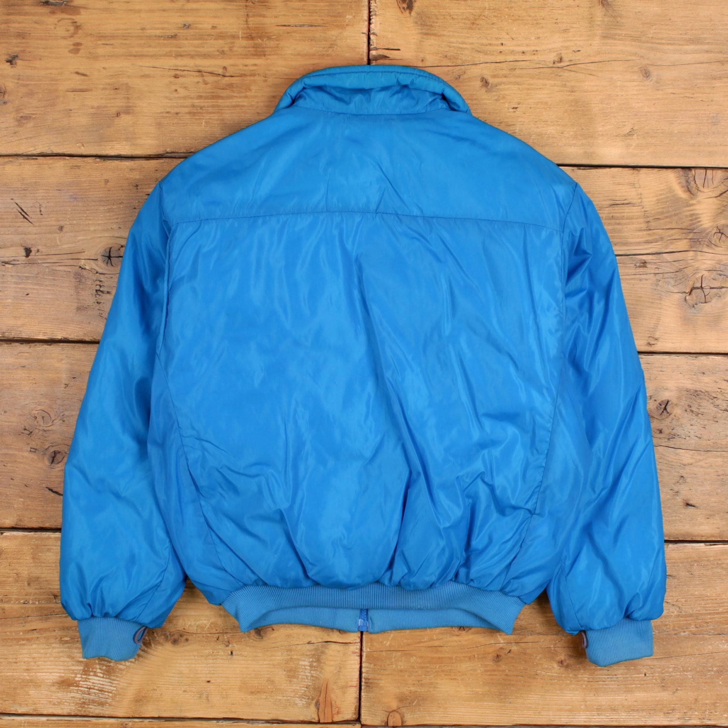 Vintage Columbia Outdoor Jacket M 90s Padded Reversible Blue 