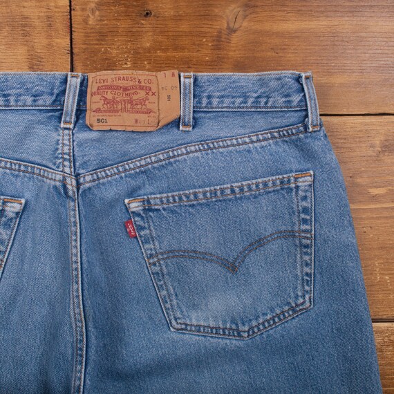 Vintage Levis 501 Jeans 40 X 30 Stonewash Straight Blue Red Tab