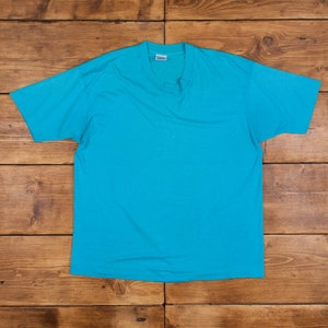 Vintage 90s Single Stitch T Shirt XL USA Made 50/50 Blank Tee R31954