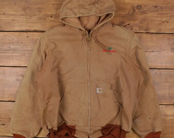 Vintage 1990s Carhartt Embroidered Local 225 Mesh Lined Duck