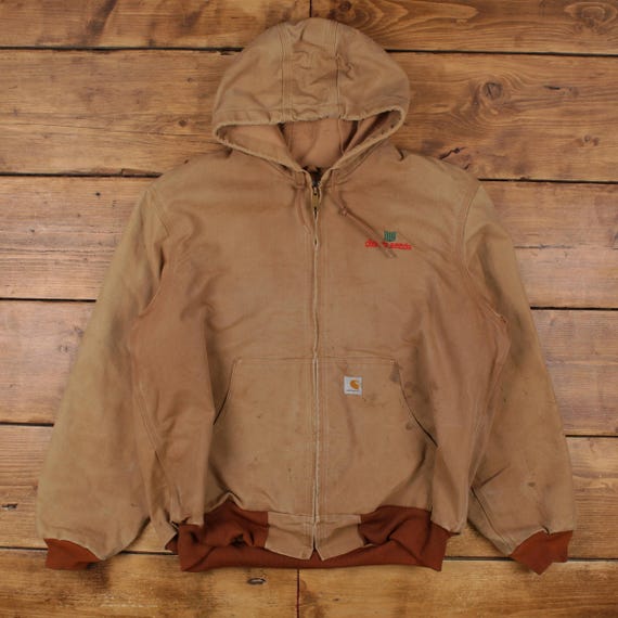Vintage Carhartt Workwear Jacket XL Active USA Made Brown - Etsy