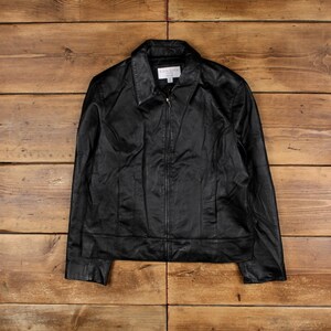 Vintage Veste en cuir Sonoma XL Dad Noir Femme