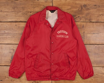 Vintage Champion Coach Jacket S 70s Raglan Red Snap