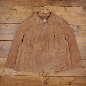 Blazer St Johns Bay en cuir suédé lavable - Marron