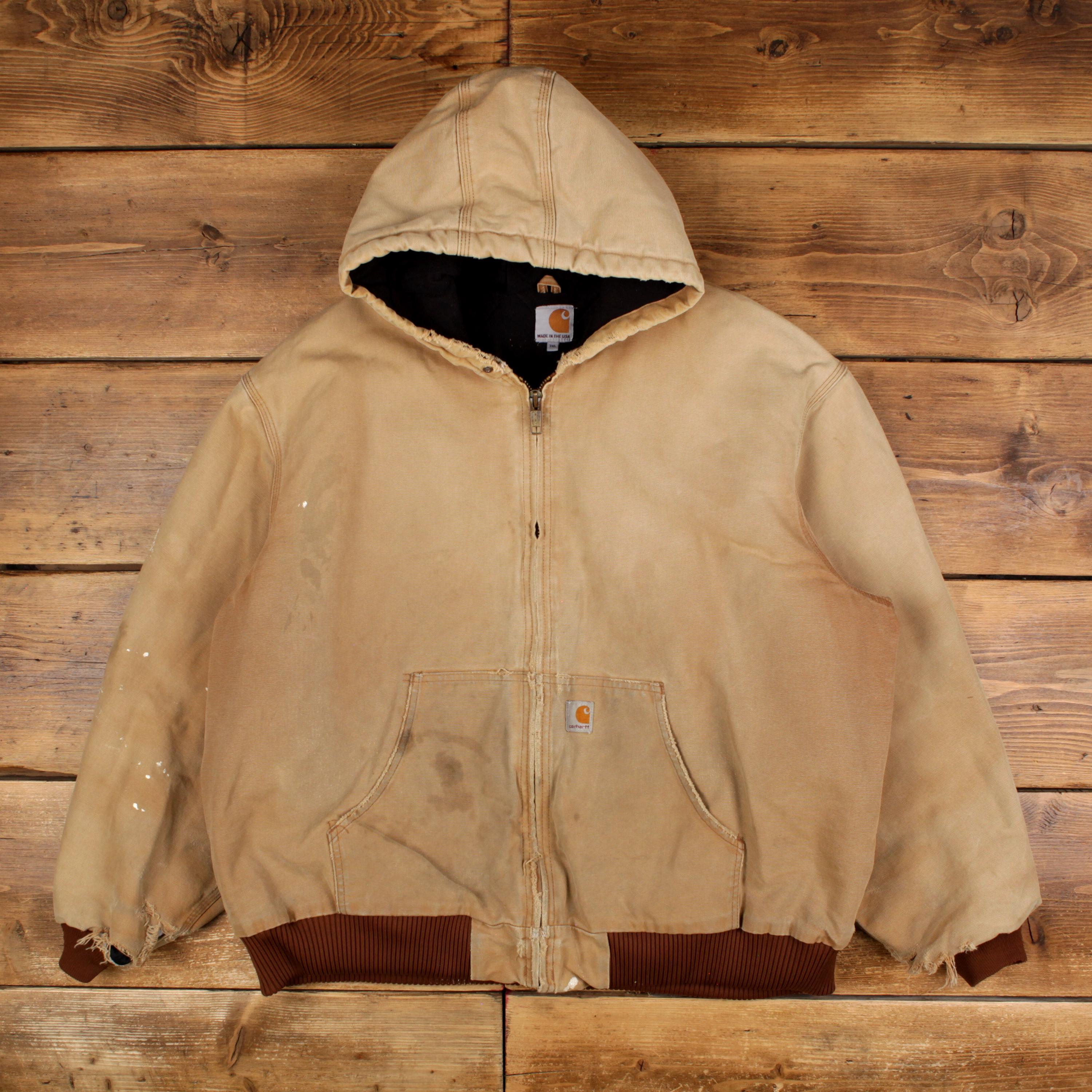 Vintage Carhartt Workwear Jacket 3XL 90s Active Distressed Sun