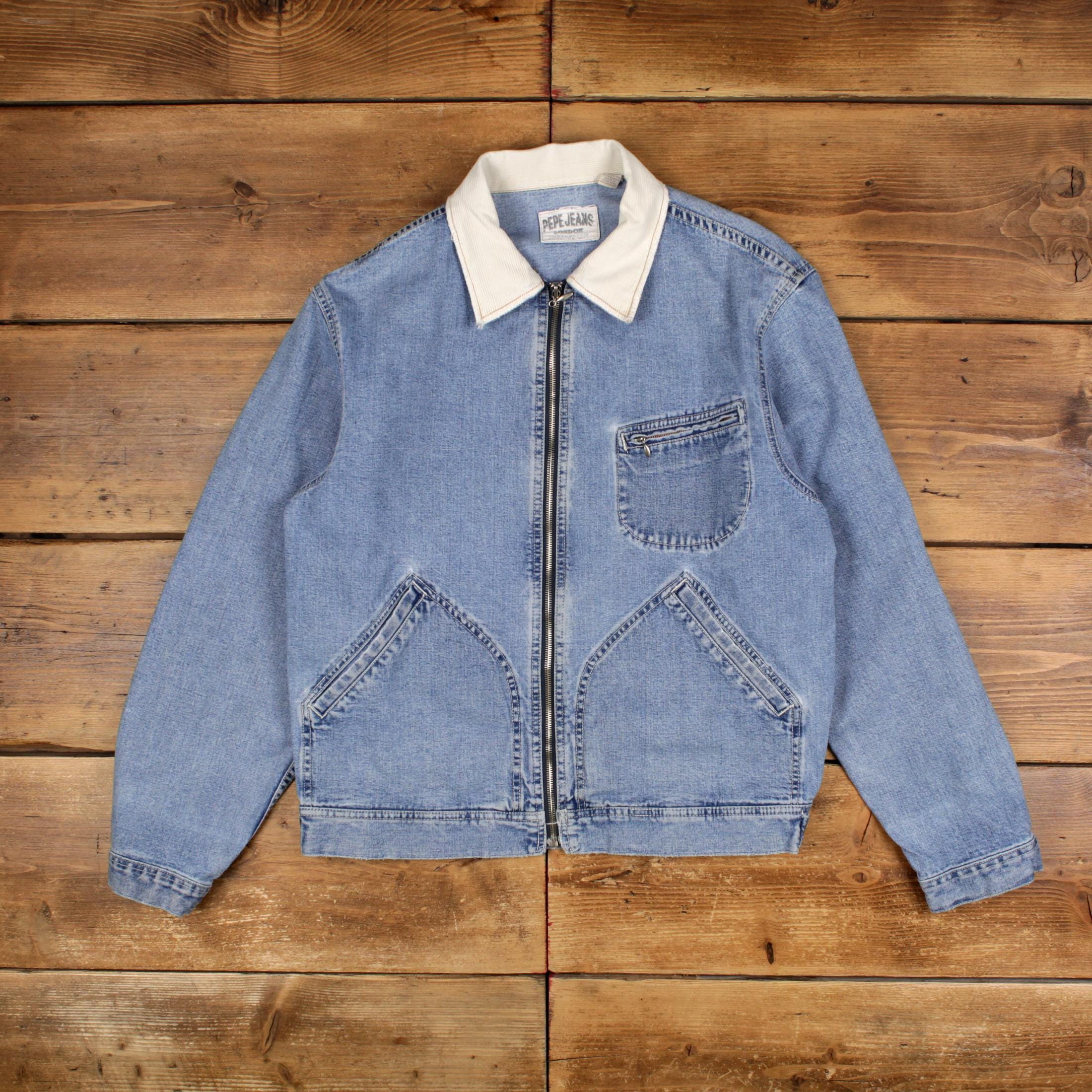 PepeJeans(UK)ビンテージデニムジャケット Vintage Pepe Jeans Workwear Jacket L Denim Blue - Etsy
