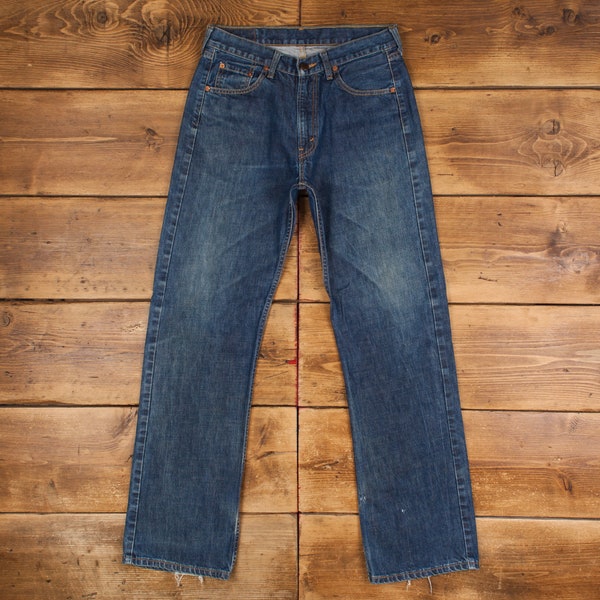 Vintage Levis 520 Jeans 31 x 34 Dark Wash Straight Blue Red Tab Denim