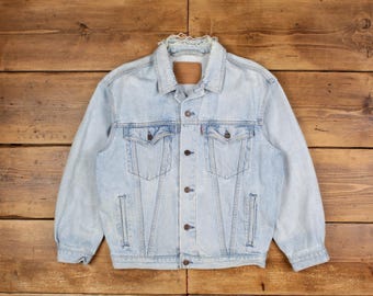 Vintage Levi's Workwear Jacket S Denim Trucker Blue