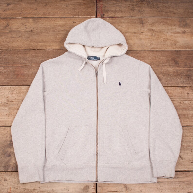 À Capuche Xl Ralph Pour Gris Polo 46 Sweat Vintage Homme Lauren nOkX08wP