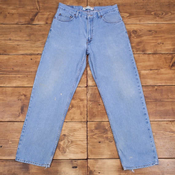 Vintage Levis 550 Jeans 34 X 30 Red Tab Pale Blue Straight Leg - Etsy Israel