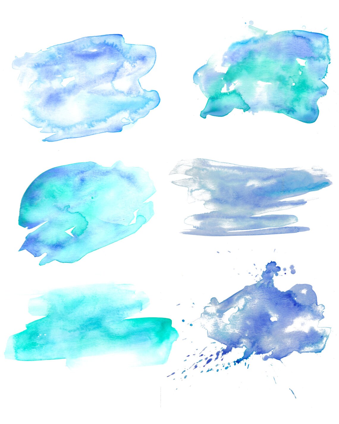 Watercolor Backgrounds 22 Blob Watercolor Texture | Etsy