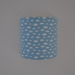 Applique murale 1/2 cylindrique tissu nuage bleu chambre enfant bébé demi-lune image 1