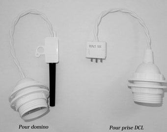 Kit douille avec prise dcl ou domino - accessoire pour applique luminaire