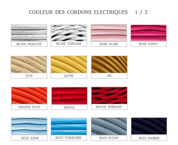 Winkellampe Für Glühbirne Faden Kabel Und Farbliche Hülse | Etsy