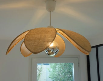 Burlap petal suspension