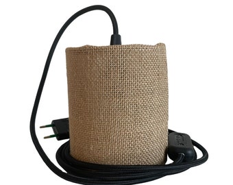 Lampe baladeuse abat-jour en toile de jute