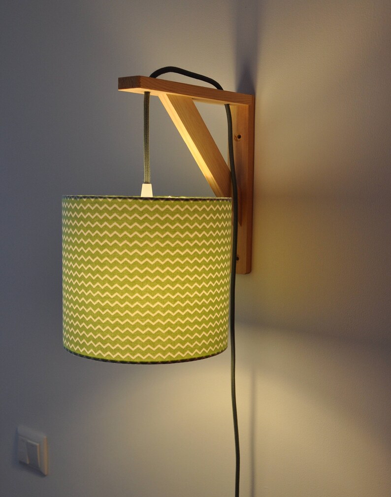 Équerre Murale De Geometriques Vert Chevron Formes Lampe Chevet Applique Design rCdxBeo