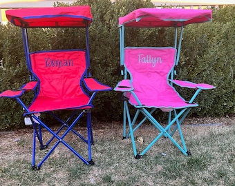 Custom Embroidered Kids Chair with Shade – Made Just for Them!