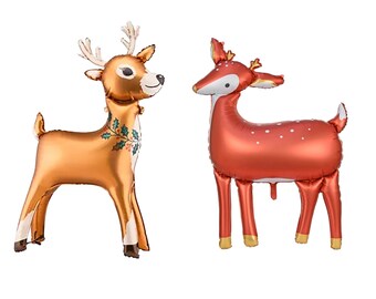 Standing Deer Foil Balloon, Woodland Animal Party Decoration