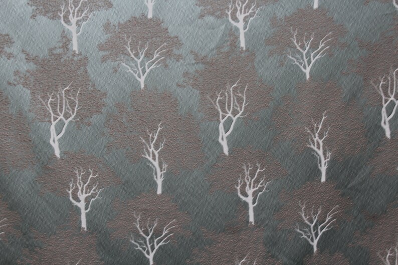 Embroidered Tree Fabric Ashley Wilde Drapery Upholstery Fabric Embroidered Duckegg Fabric