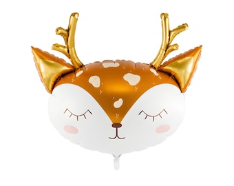 Woodland Deer Foil Balloon, Woodland Baby Shower Decor, Kids Christmas Party, Christmas Balloon