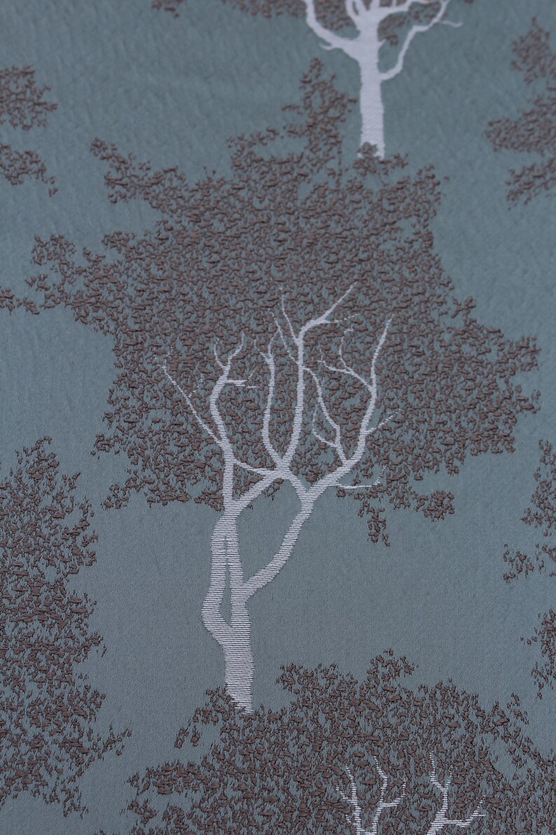 Embroidered Tree Fabric Ashley Wilde Drapery Upholstery Fabric Embroidered Duckegg Fabric