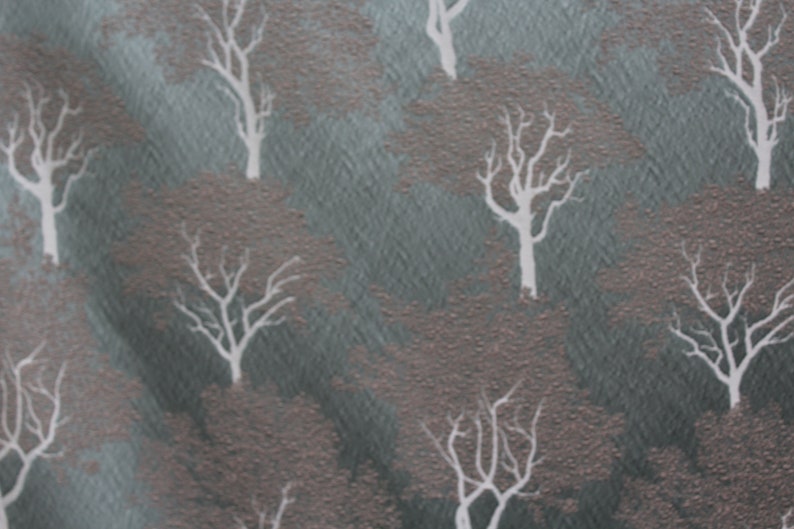 Embroidered Tree Fabric Ashley Wilde Drapery Upholstery Fabric Embroidered Duckegg Fabric