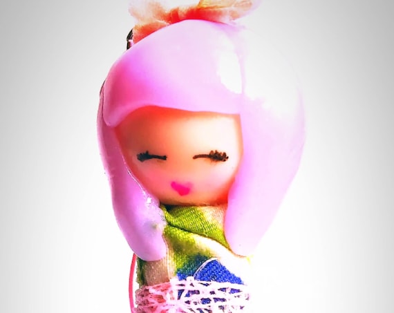 fimo doll - Japanese kimono - lace fabric - kokeshi collection