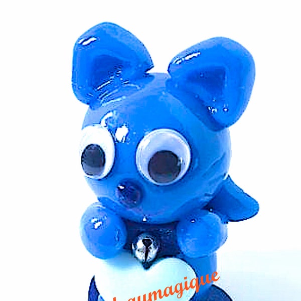 figurine chat en fimo personnalisé pour déco cadeau anniversaire