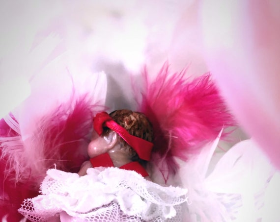 mobile baby ball -lea- in fimo flower: deco custom glamour