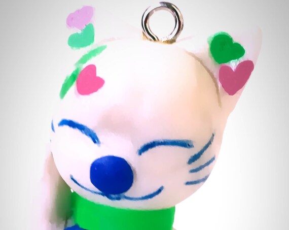 fimo figurine - lucky cat- maneki neko - lucky pendant