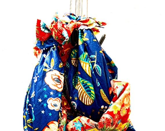 Colorful ball bag in Japanese fabric: little girl gift idea