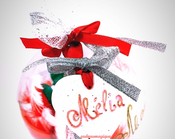 mobile baby, elf in ball: personalized birth gift