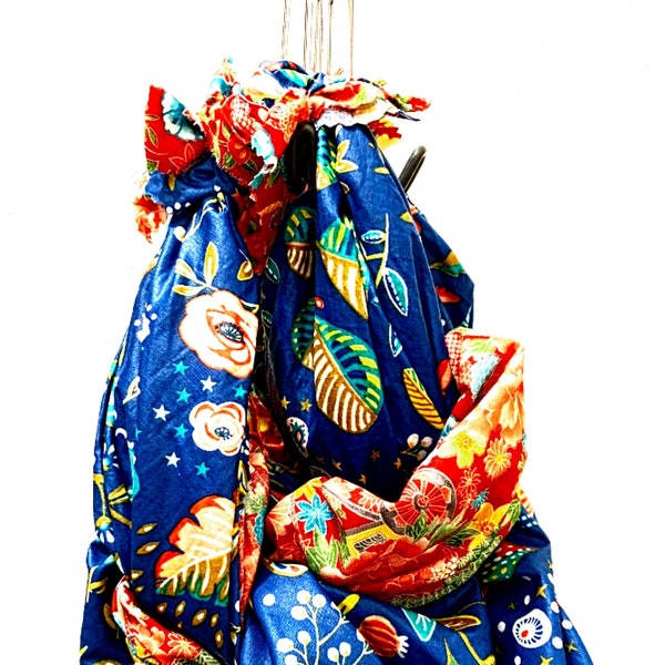Colorful ball bag in Japanese fabric: little girl gift idea